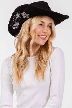 Rhinestone Moon And Star Cowboy Hat – Identity Boutique display picture 1