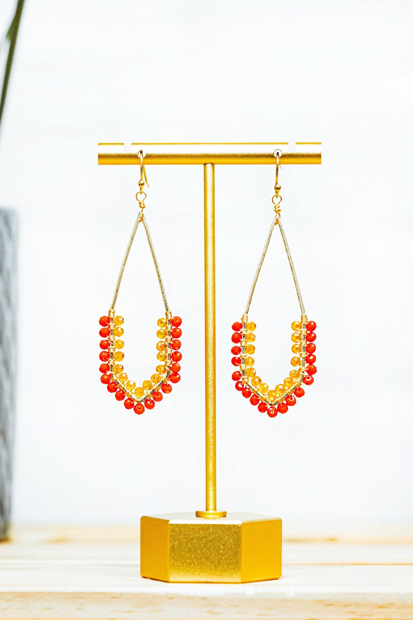 Flame Out Beaded Earrings - Identity Boutique