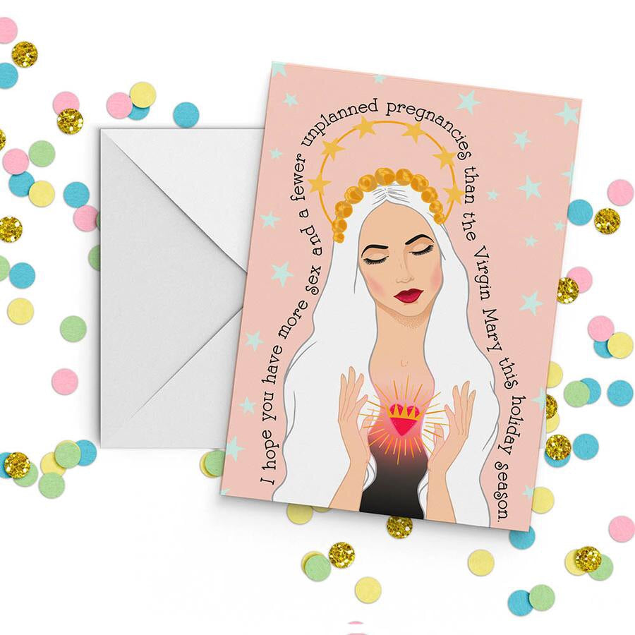 Virgin Mary Holiday Card