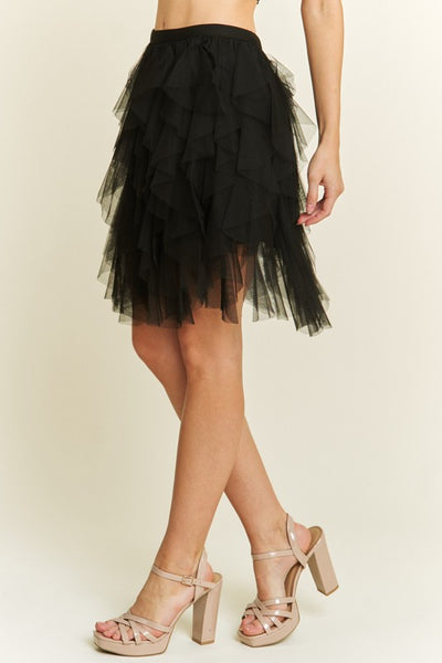 Cascading Tulle Mini Skirt