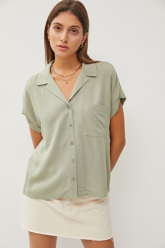 Casual Chic Top in Sage