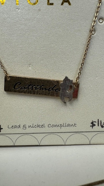 Catitude Charm Necklace