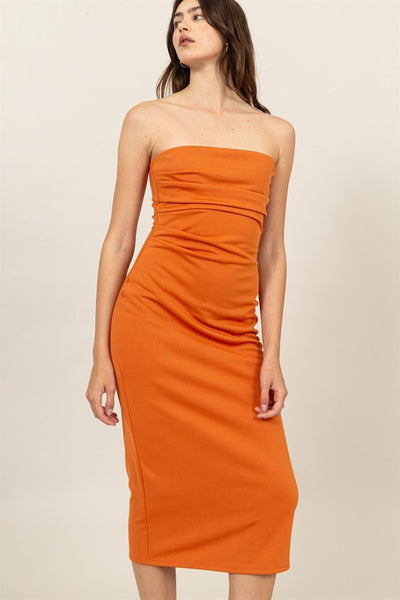 Chashi Midi Dress- Burnt Orange