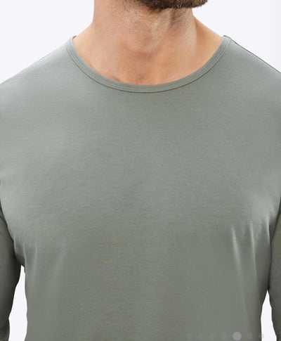 CUTS AO LS Curve-Hem Tee in Sage