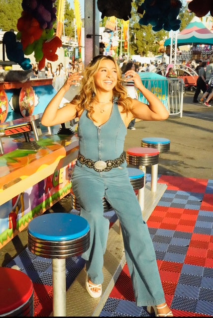 The Trendsetter Denim Woven Jumpsuit