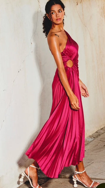 Olympia Asymmetrical Pleated One Shoulder Maxi Pleated Dress* Identity Boutique Olympia Asymmetrical Pleated One Shoulder Maxi Pleated Dress* Identity Boutique