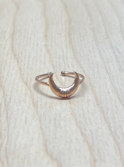 Upside Down Cresent Moon Ring