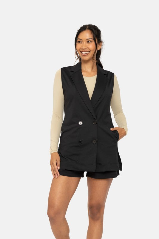 Identity Biz Sleeveless Vest Blazer