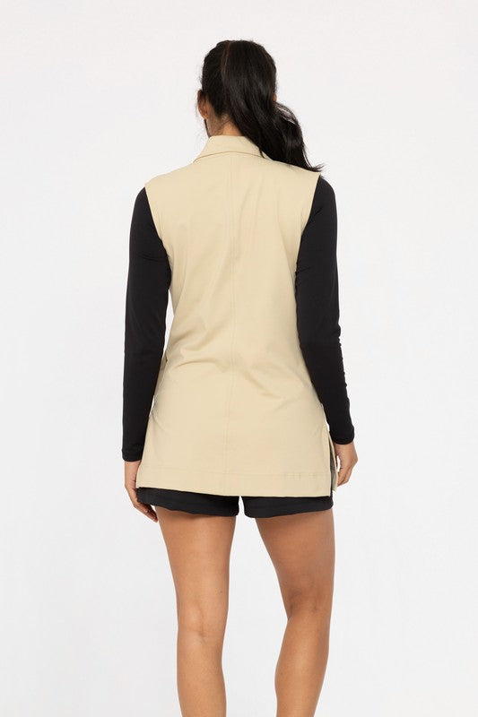 Identity Biz Sleeveless Vest Blazer