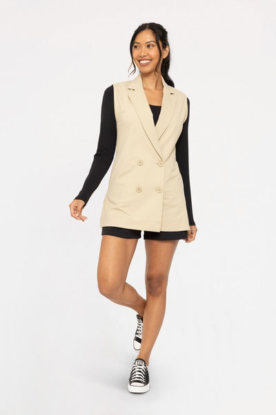 Identity Biz Sleeveless Vest Blazer