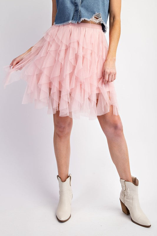 Pretty in Pink Tulle Mini Skirt