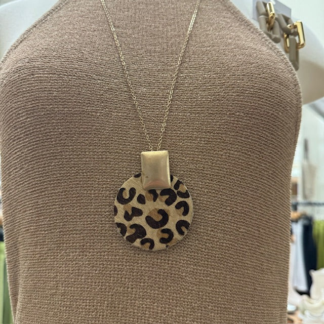 Prowling Leopard Print Necklace