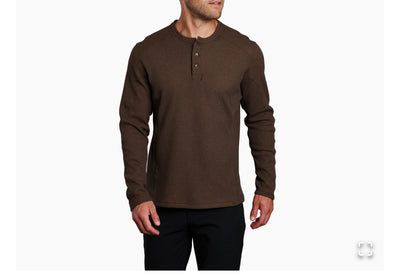 Olive Thermal Henley- LAST ONE! SIZE SMALL