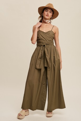 Wrap Around Wide Pant Jumpsuit