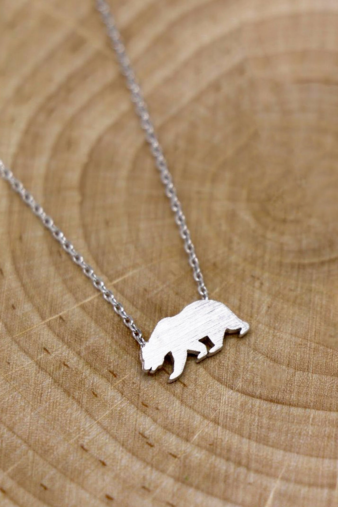 California Bear Charm Necklace