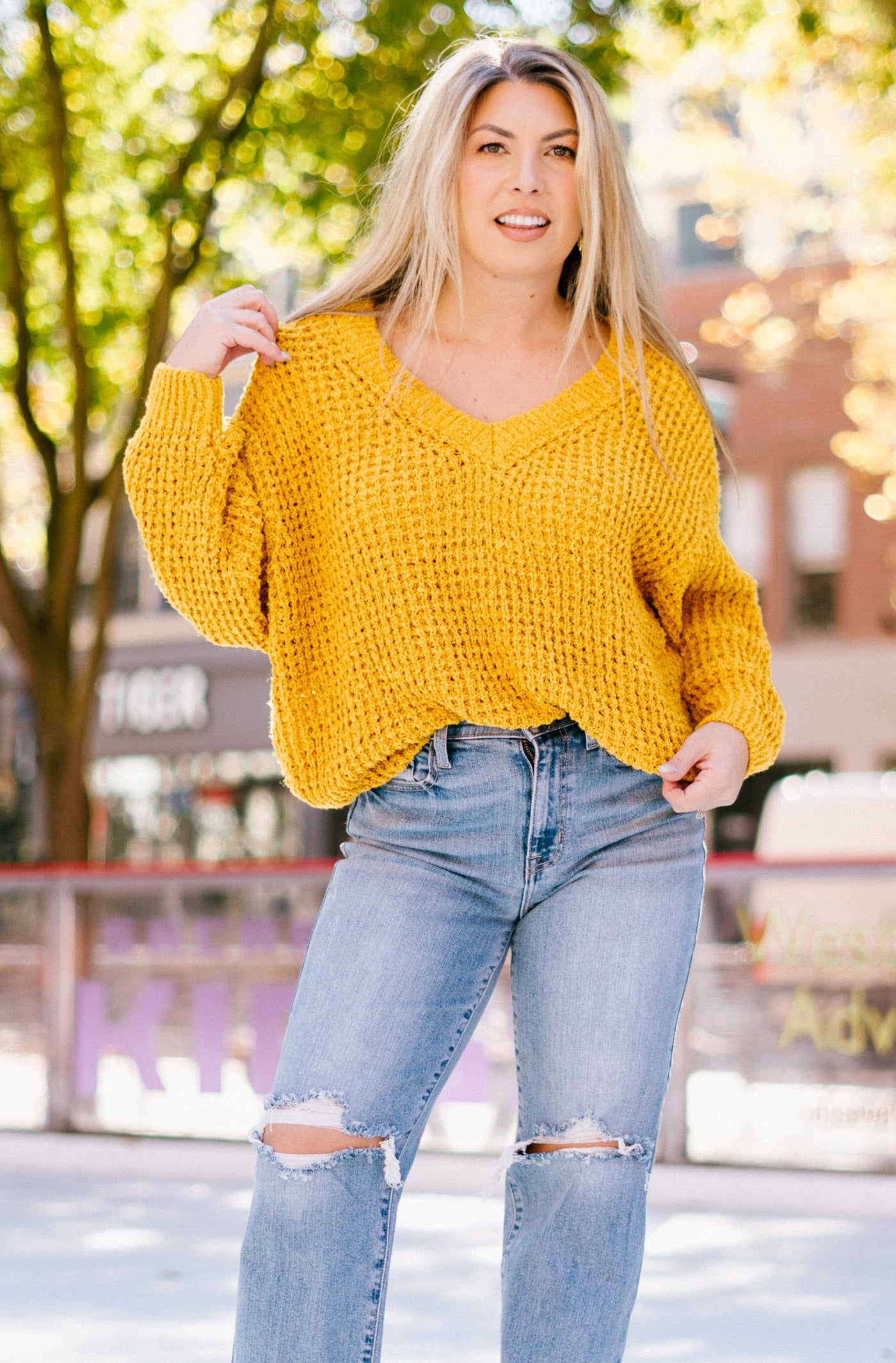 Annie Sweater in Mustard
