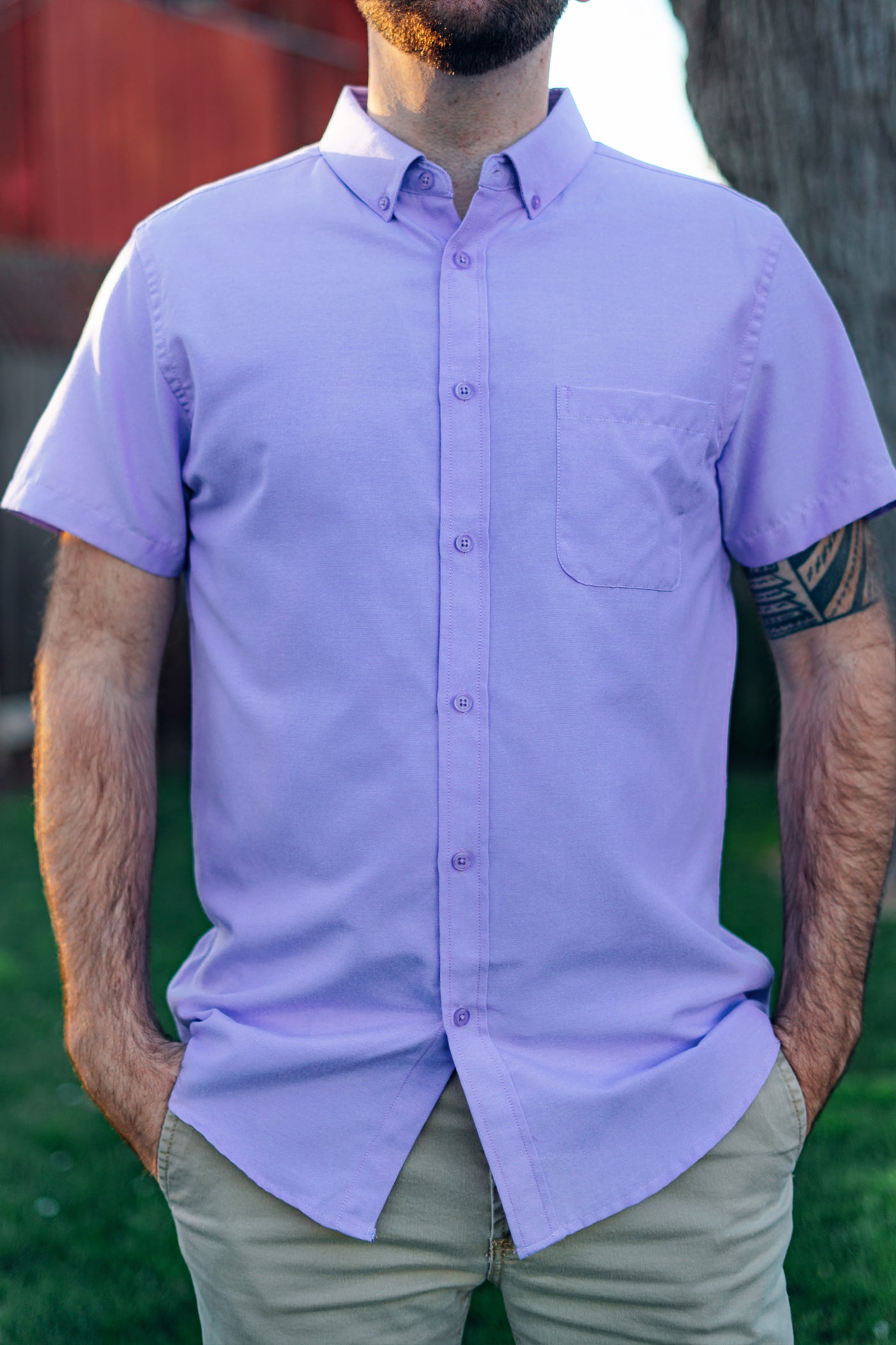 Derek Purple Short Sleeve