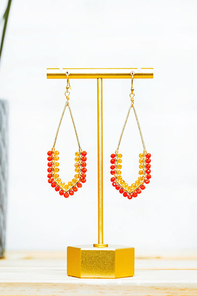 Flame Out Beaded Earrings - Identity Boutique