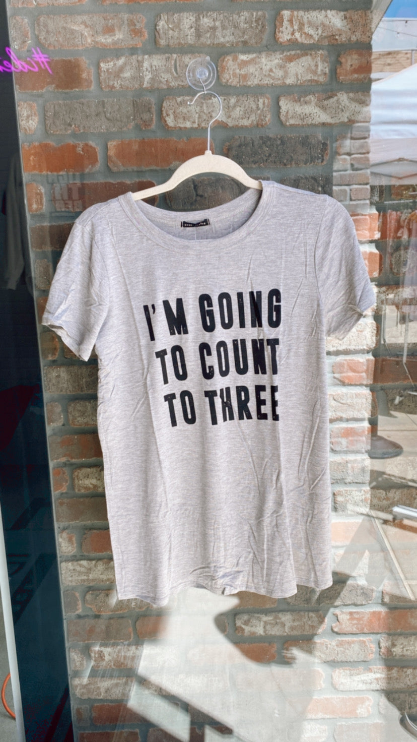 Count To Three Grey Tee Grey