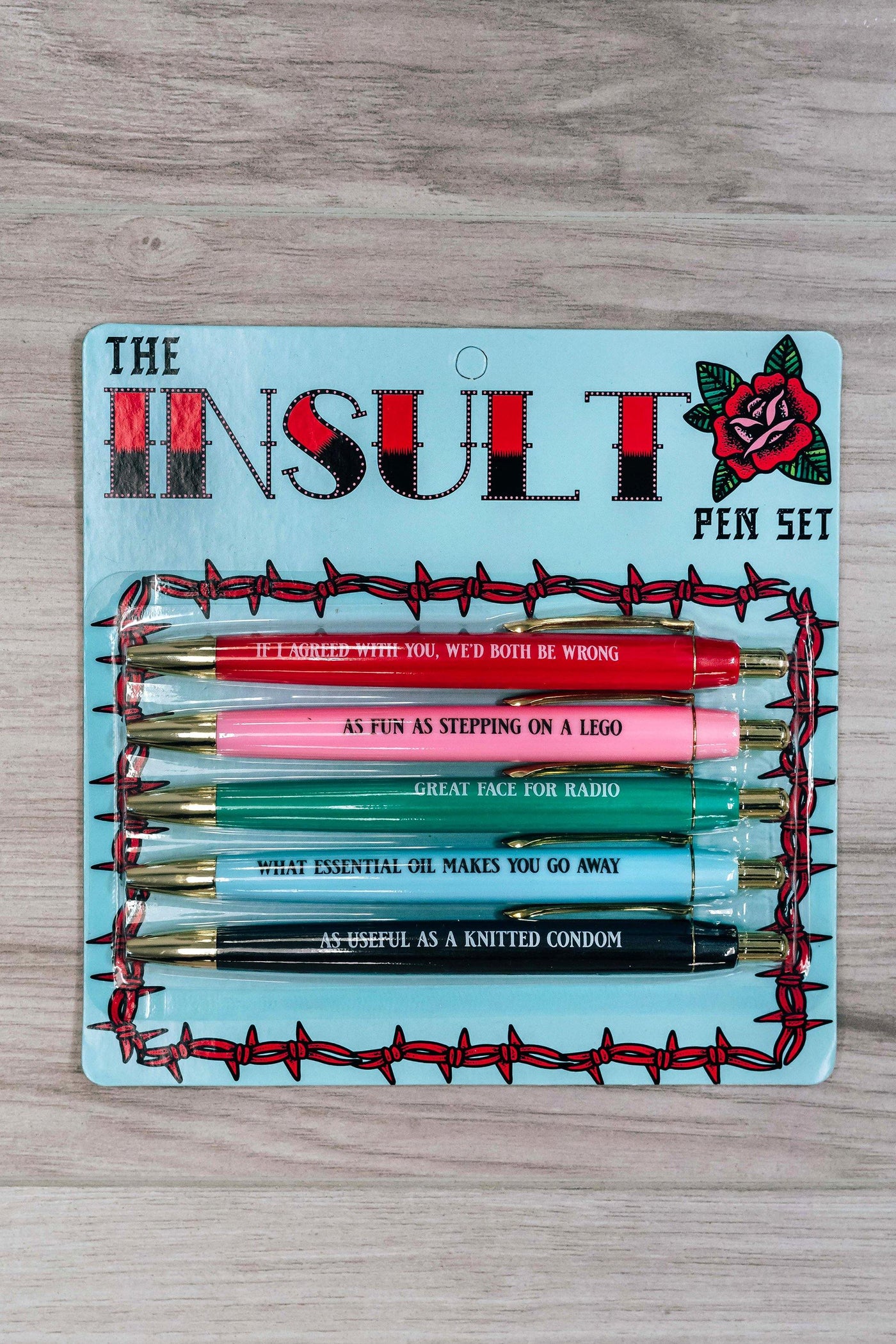 Insult Pen Set (Pack Of 5) - Identity Boutique