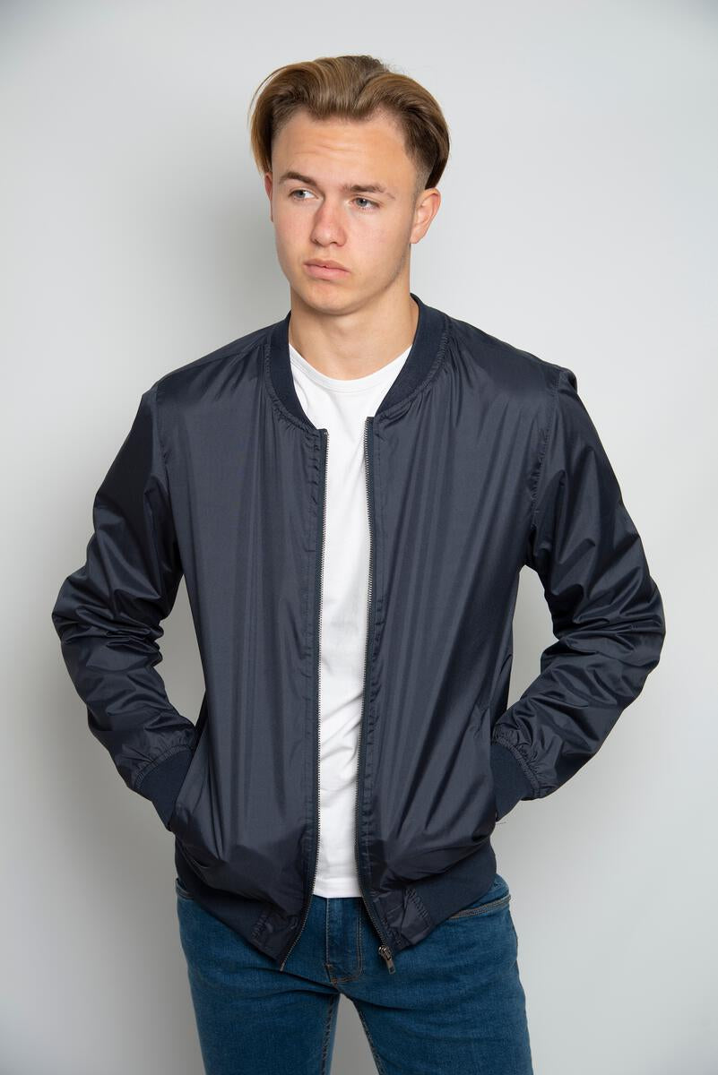 ジャケット・アウター TwO hundRED Games Bomber Jacket Navy Relaxed Fit Lightweight Bomber Jacket In Navy – Identity Boutique
