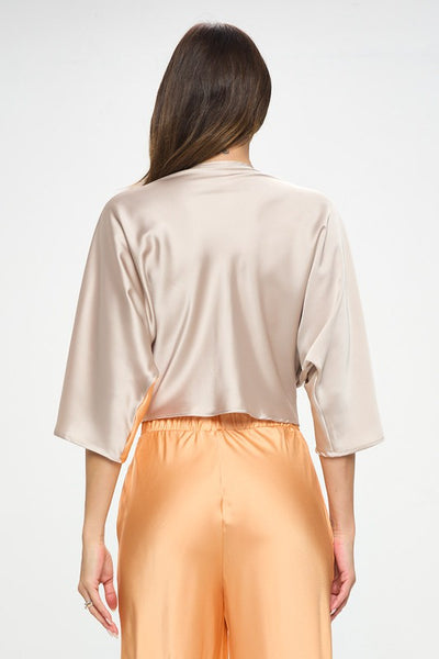 Passion Play Twist Front Top in Beige