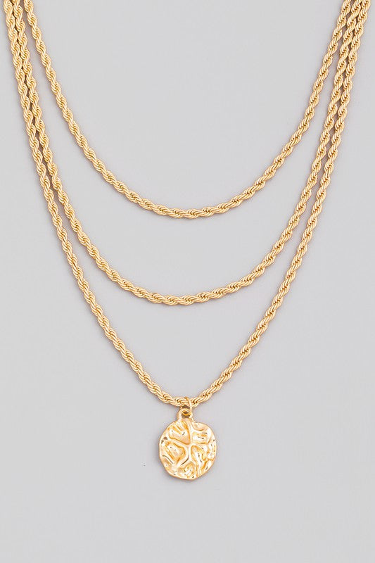 Rope Disc Necklace