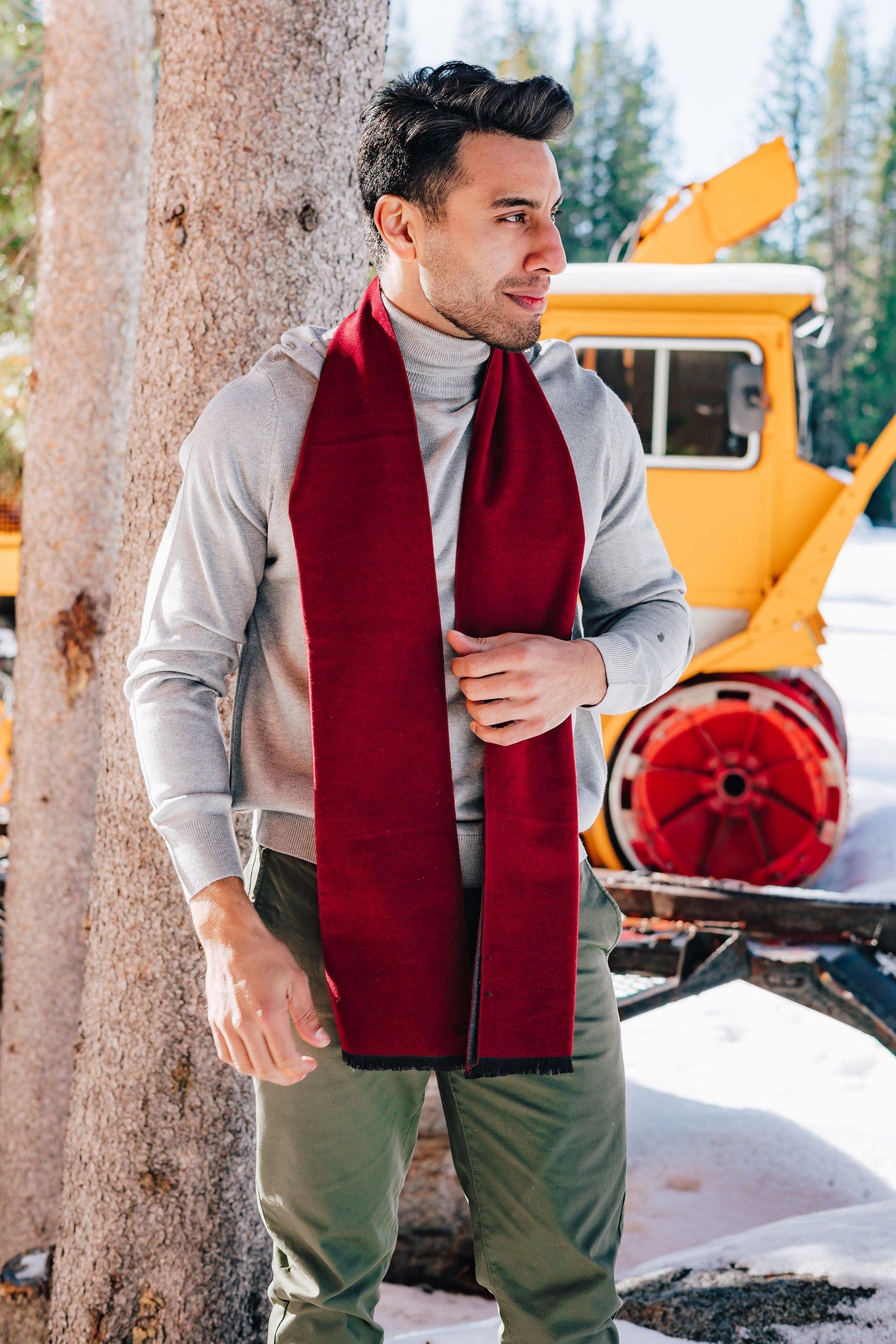 Wine Reversible Scarf - Identity Boutique