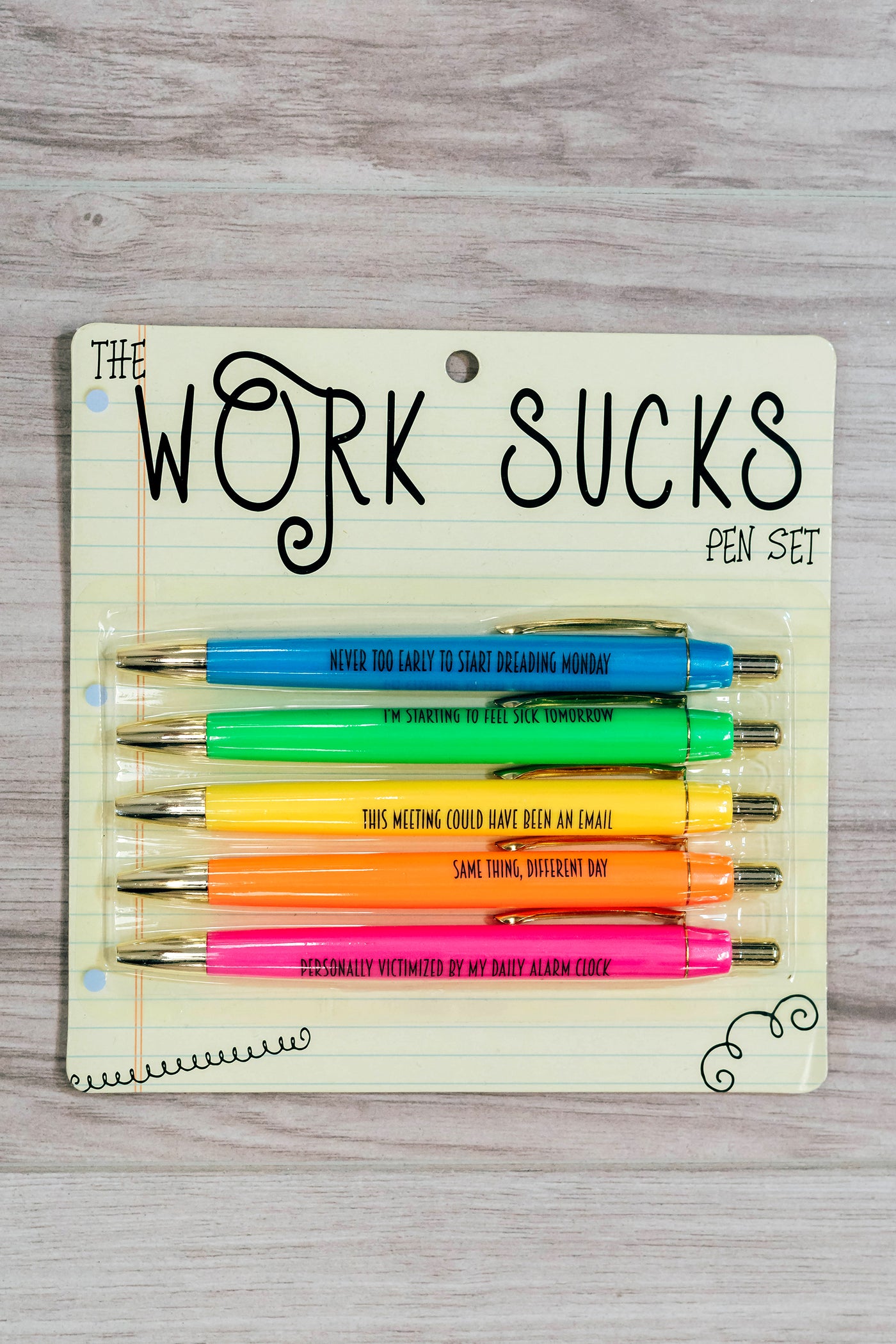 Work Sucks Pen Set (Pack Of 5)